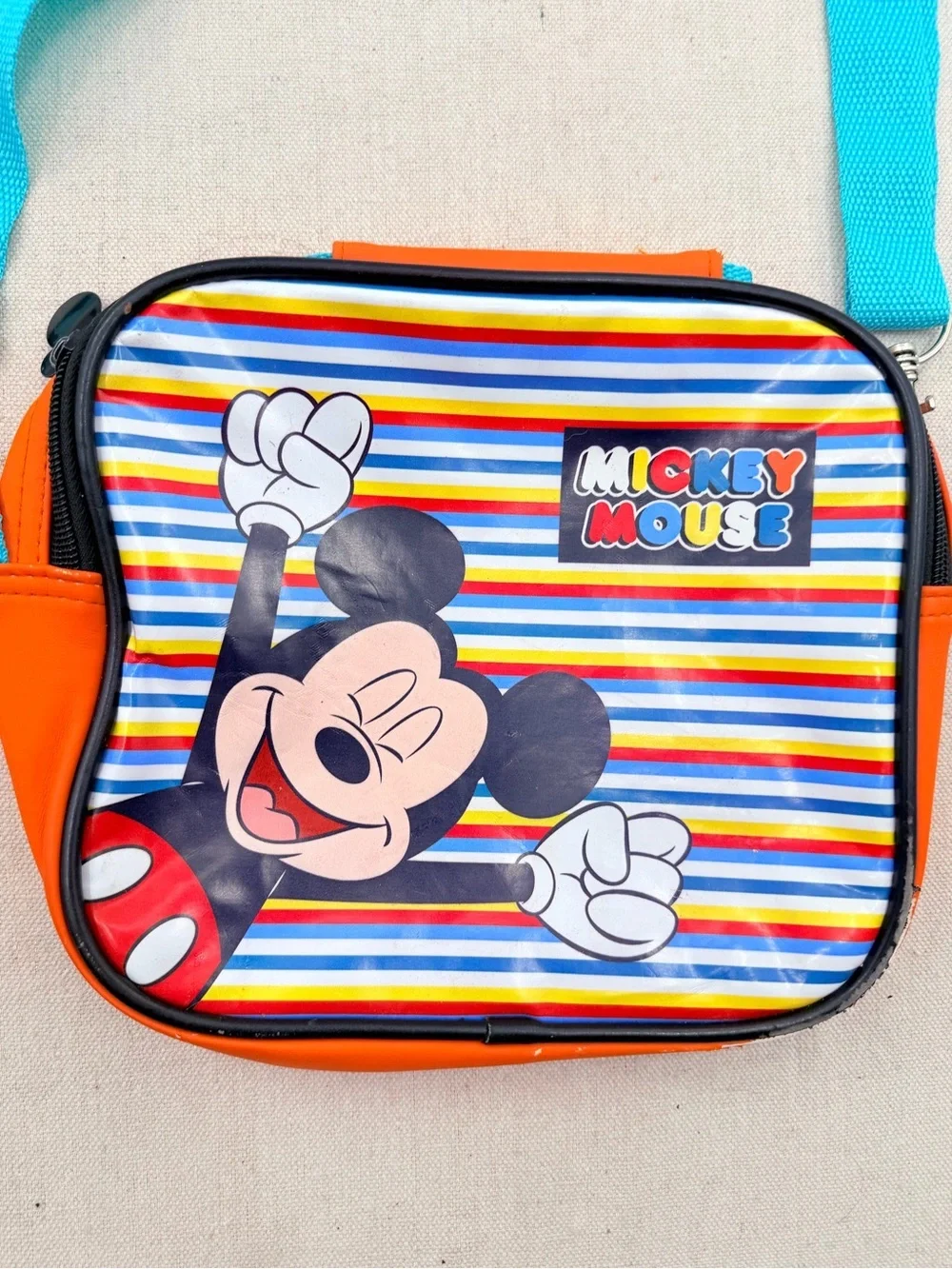 Disney Mickey Mouse Kids Lunch Bag - Orange & Turquoise